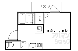 REGIA壬生下溝 ワンルームの間取図画像