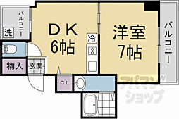 畑町ビル 1DKの間取図画像