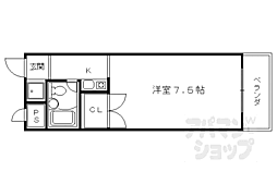 ドミール大文字 1Kの間取図画像