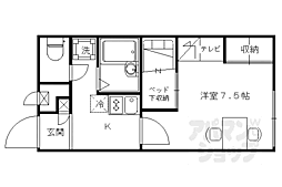 レオパレス塚修 1Kの間取図画像