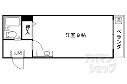 パラシオイケダ ワンルームの間取図画像