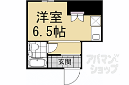 ルピエ四条 ワンルームの間取図画像