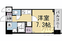 ベラジオ雅び烏丸十条2 1Kの間取図画像