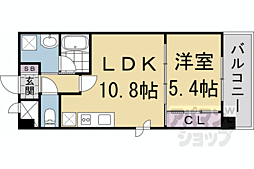 みつまめ京都朱雀 1LDKの間取図画像