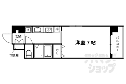 ル・パルトネール西大路御池 1Kの間取図画像