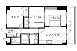 サンシャイン梅津 3LDKの間取図画像