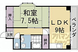 エントピア嵐山 1LDKの間取図画像
