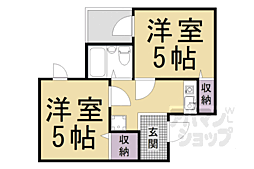 アメニティー京都一番館 2Kの間取図画像