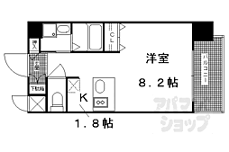 プレサンス京都駅前千都 1Kの間取図画像