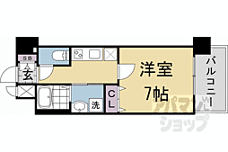 ベラジオ雅び京都西院II 1Kの間取図画像