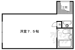 ヴィオス四条 1Kの間取図画像