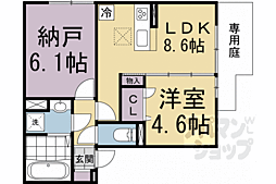 グランナッシム西京極 1SLDKの間取図画像