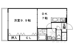 Housemiyabi嵯峨の郷 1DKの間取図画像