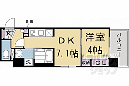 ベラジオ雅び京都西院II 1DKの間取図画像