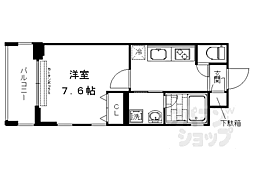 ベラジオ京都西院ウエストシティ 1Kの間取図画像