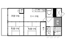 シャトー嵐望 3DKの間取図画像