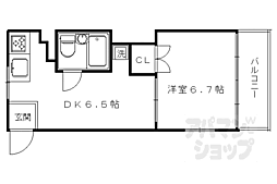春日マンション 1DKの間取図画像