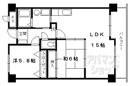 エスペランサー弥生 2LDKの間取図画像