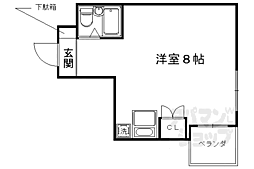 メゾン・ド・フルール ワンルームの間取図画像