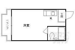 ヴィラリッチーニ ワンルームの間取図画像