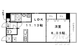 メディナ西院 1LDKの間取図画像