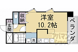 コリドール天神川 ワンルームの間取図画像