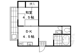 京都府京都市北区平野桜木町（賃貸マンション1DK・1階・26.00㎡） その2