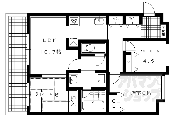 京都府京都市左京区粟田口鳥居町(賃貸マンション3LDK・1階・61.89㎡)の写真 その2