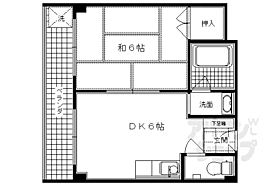 京都府京都市中京区西ノ京中御門西町（賃貸マンション1DK・4階・26.46㎡） その2