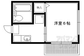 京都府京都市左京区北白川仕伏町（賃貸アパート1K・1階・18.36㎡） その2