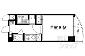 京都府京都市左京区下鴨前萩町（賃貸マンション1K・4階・24.86㎡） その2