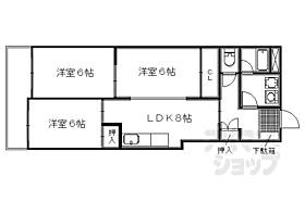 ファーストコート御所西 6B ｜ 京都府京都市上京区今出川通堀川東入ル飛鳥井町（賃貸マンション3LDK・6階・65.00㎡） その2