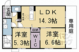 ＨＡＢＩＴＥＲ　御所西 105 1階2LDKの間取り