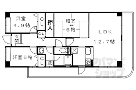 京都府京都市北区大北山長谷町（賃貸マンション3LDK・4階・77.53㎡） その2