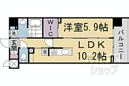 （仮称）ＴＨＥ　ＲＥＳＩＤＥＮＣＥ　文化庁前 402 4階1LDKの間取り