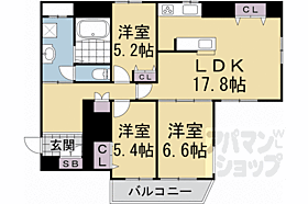 京都府京都市中京区西ノ京北壺井町（賃貸マンション3LDK・4階・83.02㎡） その2