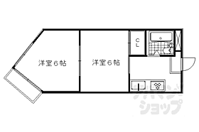 ブランドハウス京都二条城 304 ｜ 京都府京都市上京区千本丸太町上ル小山町（賃貸マンション2K・3階・30.00㎡） その2