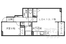 京都府京都市左京区松ケ崎樋ノ上町（賃貸アパート1LDK・1階・51.10㎡） その2