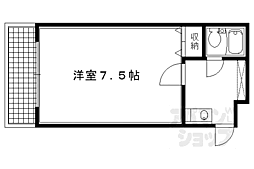 叡山電鉄鞍馬線 二軒茶屋駅 徒歩10分の賃貸マンション 3階1Kの間取り