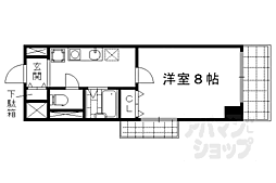 阪急京都本線 大宮駅 徒歩1分の賃貸マンション 6階1Kの間取り