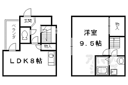 アルカス千本通 2階1LDKの間取り