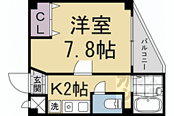 スペシャリー丸太町 1Kの間取図画像