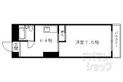 シャトーやなぎ 1Kの間取図画像
