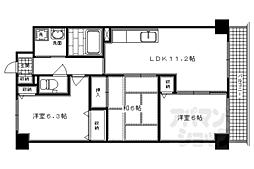 グランディール堀川 3LDKの間取図画像