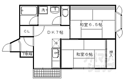 コスモ星の子ハイツ 2DKの間取図画像