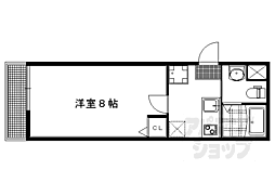 フラッティ吉野町A 1Kの間取図画像