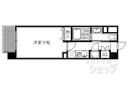 レジディア洛北 1Kの間取図画像