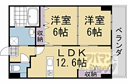 SAKIZOVilla烏丸四条 2LDKの間取図画像