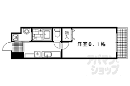 Bo.上七軒 1Kの間取図画像