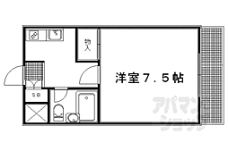 ラヴァリエ 1Kの間取図画像